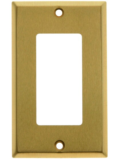 Classic GFI Cover Plate In Pressed Brass or Steel